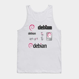 debian sticker set Tank Top